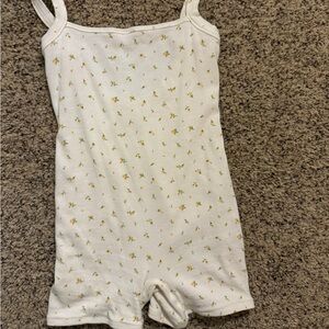 SKIMS Cream Floral Romper